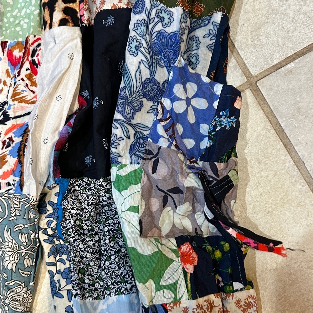 Vintage Handmade Boho Patchwork Harem Jogger Cargo Pants XS/S Kantha - Picture 5 of 6